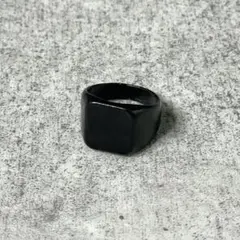 激渋 vintage Black 印台スクエアリング メンズ 約22号
