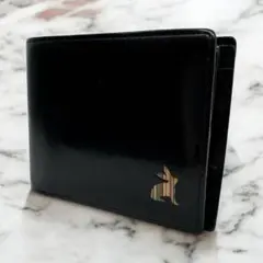 美品 ポールスミス メンズ2つ折財布 ブラック レザー