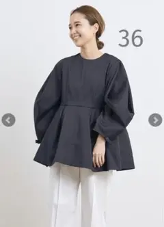 yori 新品未使用タグ付き origamiブラウス ネイビー 36