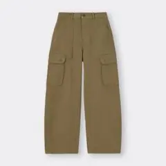 バレルレッグカーゴパンツ カーキ