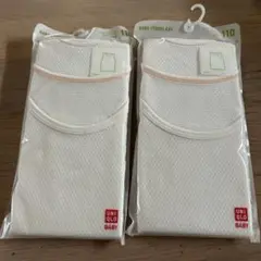 UNIQLO コットンメッシュタンクトップ 110cm 白