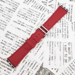 AppleWatch 38/40/41 レザーバンド [4] レッド