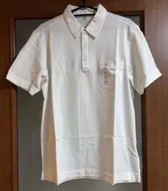 ユニクロ　ポロシャツ　ジャストフィット　ドライストレッチ　半袖　白　XL