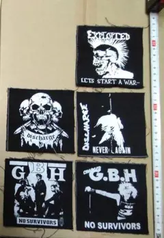 パンクロック バンド パッチ 5枚セットバラ売り不可