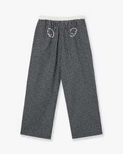【新品未使用】aeae ギンガムチェック ラウンジ パジャマ パンツ ネイビー