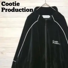 【美品L】COOTIE PRODUCTIONS ベロア生地 ジャケット ロゴ刺繍