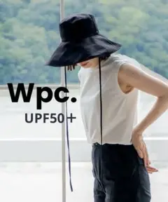 ダブリュピーシー（Wpc.）　UVカット　接触冷感つば広ハット　ブラック