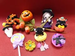【1点限り】No.885 あみぐるみ ハロウィン 黒猫と魔女