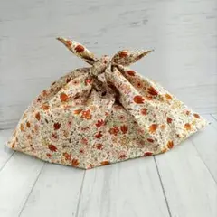 更紗模様の花柄あずま袋　エコバック　木綿　サブバッグ　ハンドメイド
