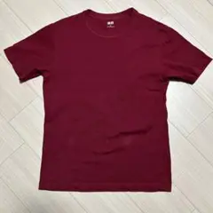 （古着）UNIQLO-U クルーネックTシャツ えんじ色