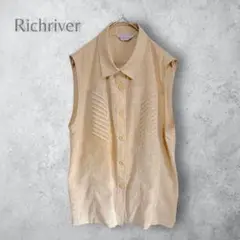 【richriver リッチリバー】　ノースリーブシャツ　婦人　ミセス　Lサイズ