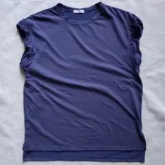 DRESKIP　フレンチスリーブ　 カットソー　L ブルー