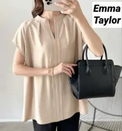 EmmaTaylor イージーケア2wayGOLDホックキーネックブラウス　現行