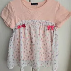 お値下げ　花柄フリル付き半袖シャツ　ムージョンジョン 120
