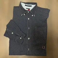 Tommy Hilfiger ネイビー ドット柄 シャツ L