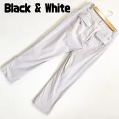 ブラックアンドホワイト ストレッチパンツ `　ゴルフ　グレー　ラインストーン