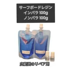 サーフボードリペアキット レジン インパラ ノンパラ 各100g 硬化剤付き