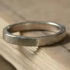シルバー たたきリング ハンドメイド シルバー950 22号