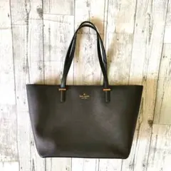 KateSpadeケイトスペード レザー ハンドバッグ ブラック×ゴールドカラー