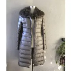 タトラス ロングダウンコート ファー付き