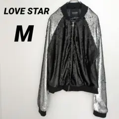 送料込❤LOVE STAR【M】 スパンコール ボンバージャケット