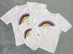 家族コーデ お揃いTシャツセット 親子 半袖 リンクコーデ