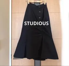 STUDIOUS ステュディオス マーメイドスカート ブラック 日本製