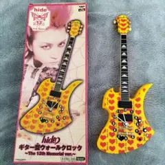 hide ギター型ウォールクロック 2種類セット Amazon.co.jp: XJAPAN hide ギター型ウォールクロック イエロー