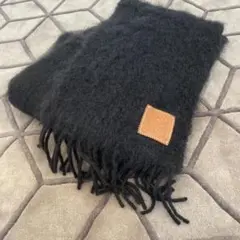 LOEWEモヘアマフラーブラック美品