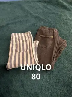 UNIQLOベビーパンツ2枚set.80サイズ