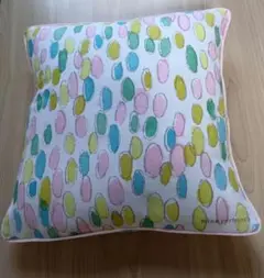 ☆両面 jellybeans大☆ロゴ入り♪パイピングクッションカバー♪