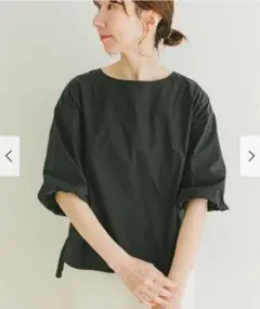新品タグ付／URBAN RESEARCH コットンナイロンバルーンスリーブ黒