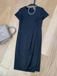 美品theory luxe セオリーリュクス ラップワンピース　黒　34相当xs