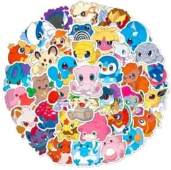 大人気♡ポケモン ステッカーセット50枚 カラフル シール 大きめ