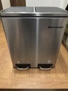 SONGMICS ステンレス 2×15L ごみ箱