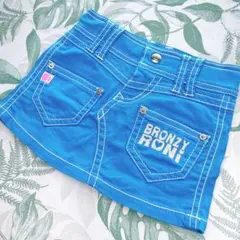 【RONI】ミニスカート 110 女の子 ブルー 青 匿名配送 平成レトロ
