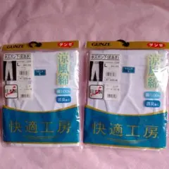 ２枚セット　GUNZE 快適工房　L　涼風綿　半ズボン下　前あき 　日本製
