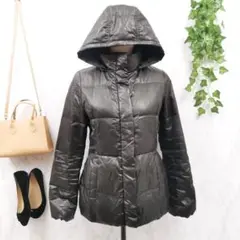 オフオン ダウンジャケット / ダウンコート チャイニーズラクーン 黒 冬服