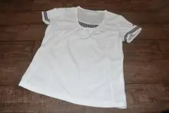 ellesse チェック柄袖 ホワイト Tシャツ