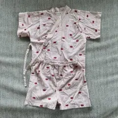 金魚柄甚平上下セット 90cm