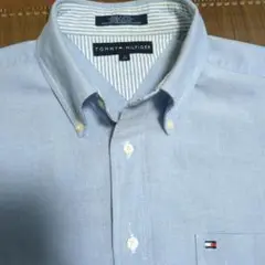 TOMMY HILFIGER 半袖ドレスシャツ ライトブルー