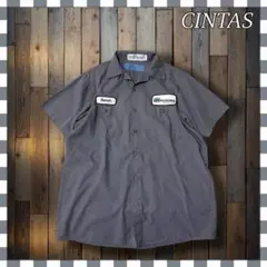 CINTAS シンタス 企業刺繍ワッペン 半袖ワークシャツM