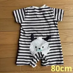 futafutaストライプロンパース　ポチャッコ