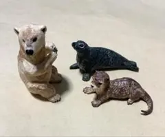 はしもとみお　カプセルフィギュア　木彫り風フィギュア　3種セット