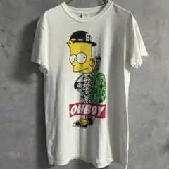 ギルダン　シンプソンズ　半袖　Tシャツ　白　パロディ