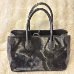 LISA CHANTELLE レザー製ブラックトートバッグ