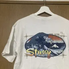 【紺タグ/L/USA】old stussy 北斎Tシャツ
