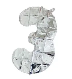 ⭐︎数字3と王冠 バルーンセット シルバー 誕生日 パーティー