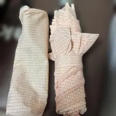 オレンジチェック柄 折りたたみ傘