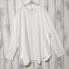 UNIQLO ユニクロ (XL)　ソフトコットン ラウンドヘムT　大きいサイズ
